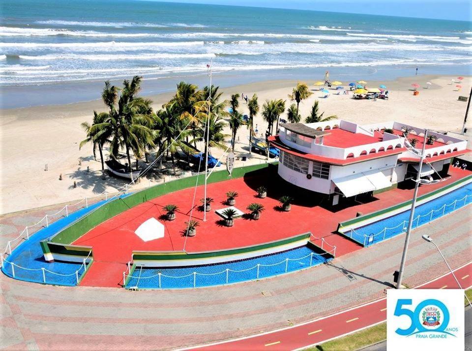 Apto Pe Na Areia Com Vista Para O Mar E Wifi Прая-Гранди Экстерьер фото